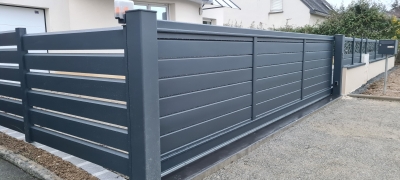 Portail aluminium grand passage (5m50)